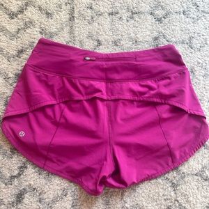 Lululemon Speed Up Pink Shorts Size 8